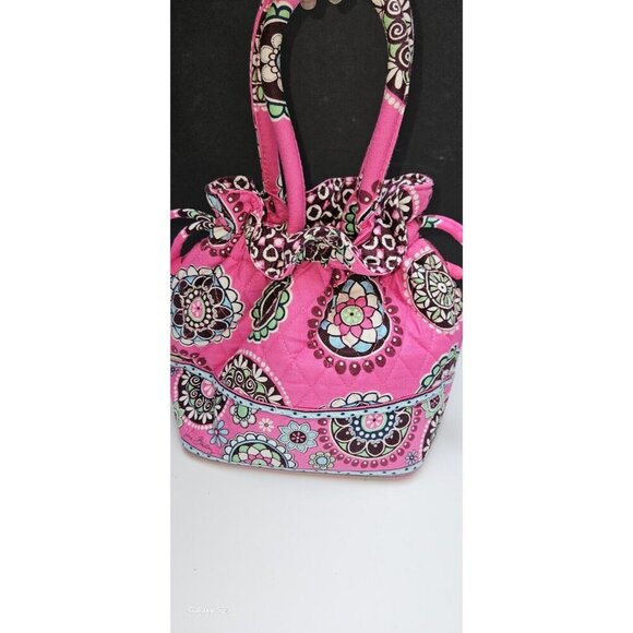 Vera Bradley Drawstring Pink Handbag Cupcake Retired EUC - Picture 3 of 16